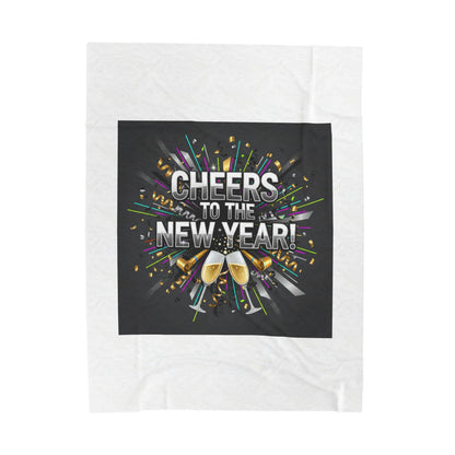 Cheers to the New Year! Plush Blanket | NYE countdown, champagne sparkle