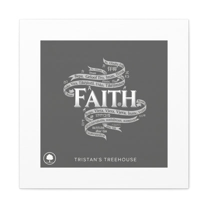 handwritten faith ribbon Canvas | sketch aesthetic, doodle design