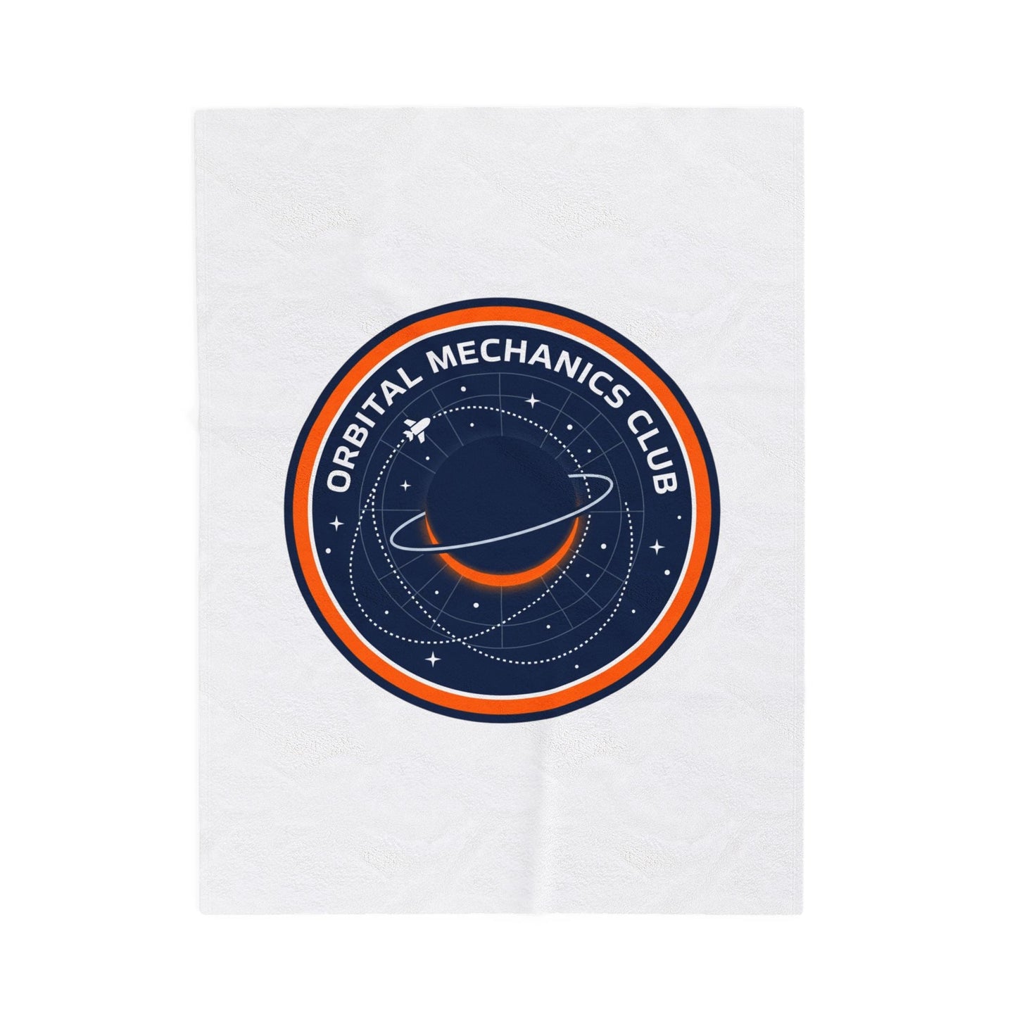 Orbital Mechanics Club Plush Blanket | space, mission patch, science nerd