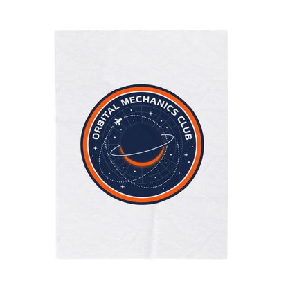 Orbital Mechanics Club Plush Blanket | space, mission patch, science nerd