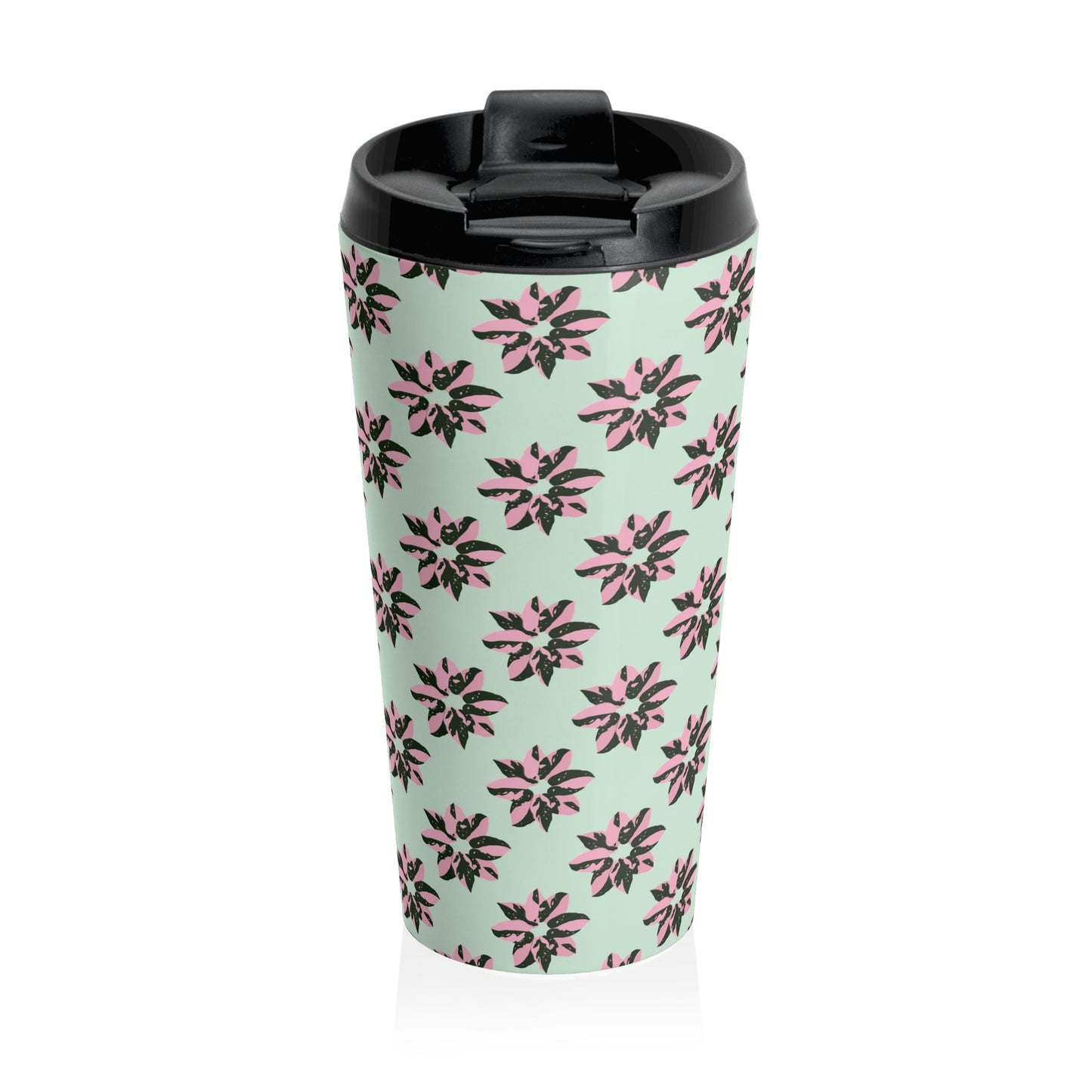 Pink Princess Philodendron Pattern 15 oz Vacuum Insulated Stainless Steel Travel Tumbler