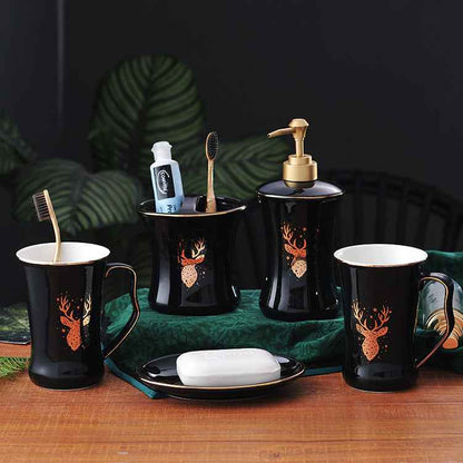 Ceramic bathroom set simple ceramic wash four-piece set