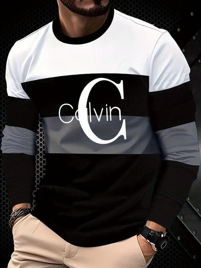 3D Digital Printed Men's Crew Neck Long Sleeve T-Shirt Halloween, Christmas Gifts