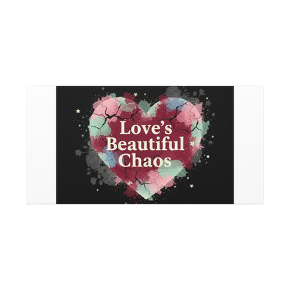 Love's Beautiful Chaos Canvas Print | Soft Grunge Hearts, Distressed Heart Art