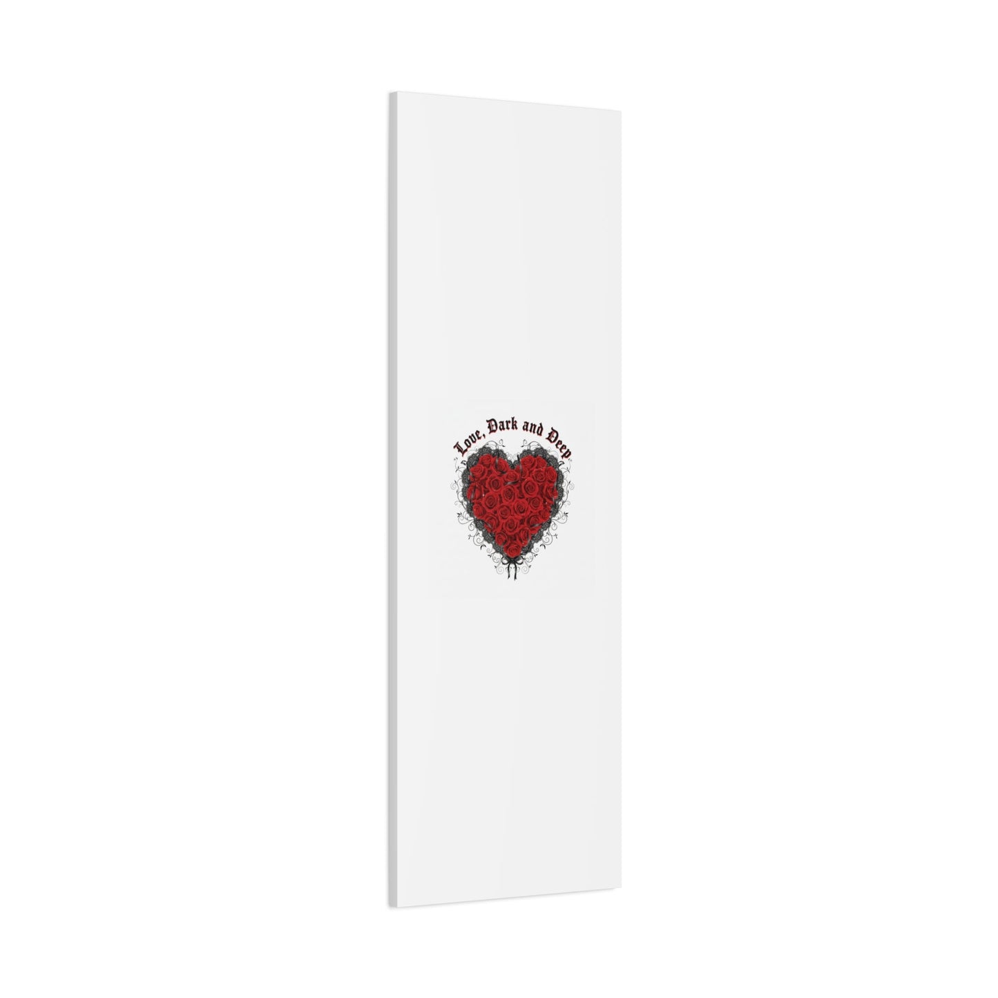 Love Dark and Deep Heart Canvas, Nu Romantic Gothic Romance, 80s Nostalgia