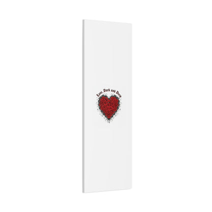 Love Dark and Deep Heart Canvas, Nu Romantic Gothic Romance, 80s Nostalgia