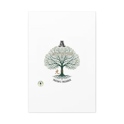 Handwritten Doodle Tree Canvas | Matte Stretched Wall Art