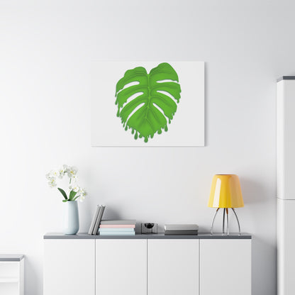 Melting Monstera Canvas Print – Botanical Wall Art