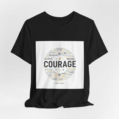 Courage Minimal Wordcloud Tee | Fresh-Start Minimalism, New Page Apparel