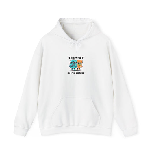 "I Am With 6" Funny Math Joke Hoodie | Meme Graphic Sweatshirt