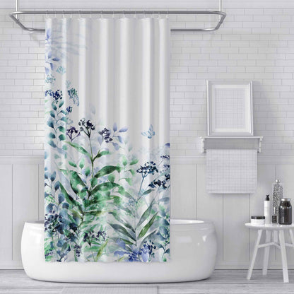Digital Printing Shower Curtain Cloth Green Plants