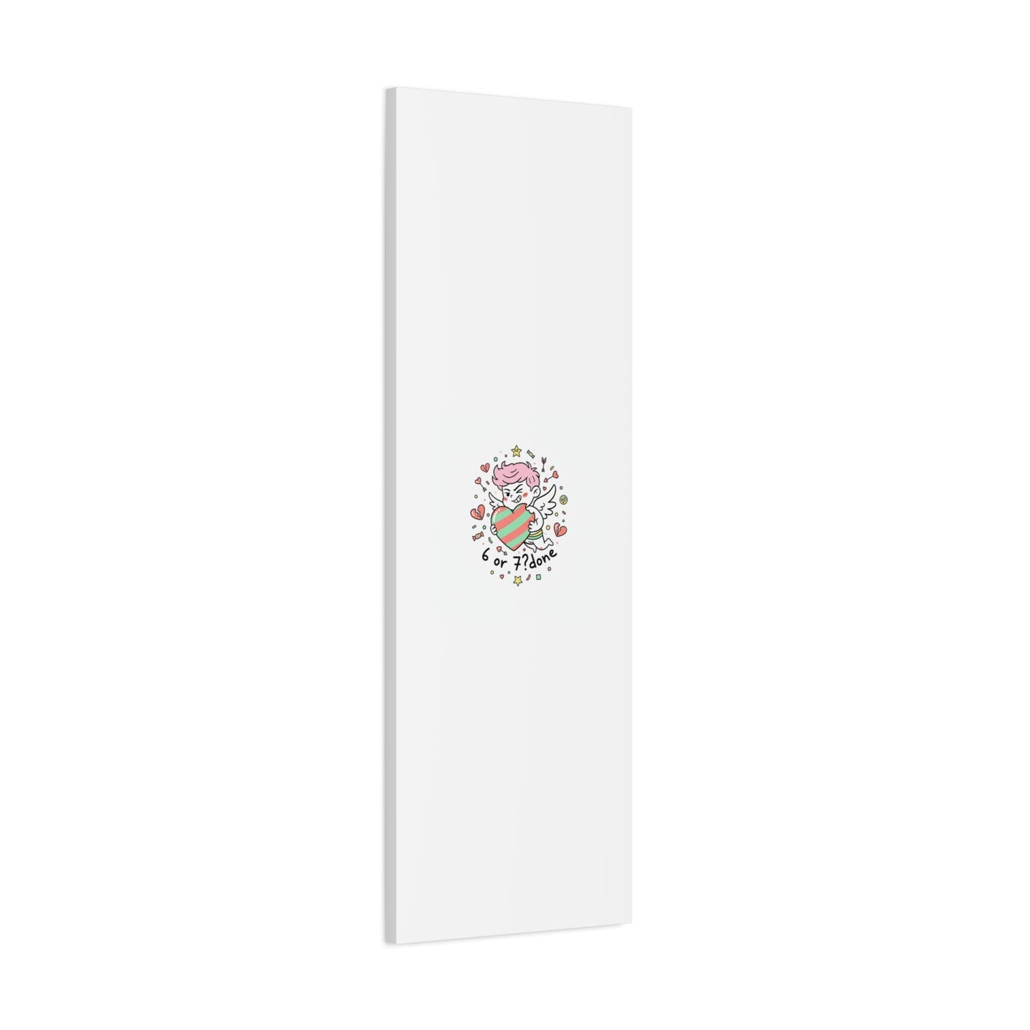 Weird Cupid heart illustration Canvas | Weird Valentine, quirky chaotic love