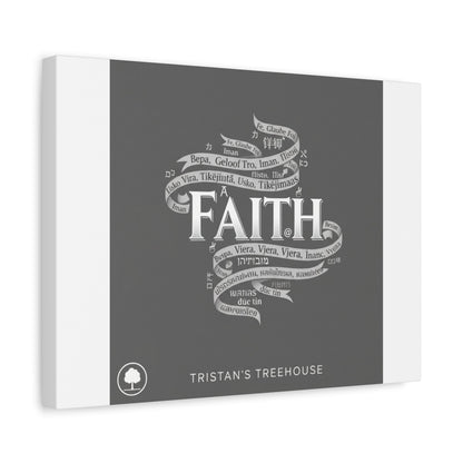 handwritten faith ribbon Canvas | sketch aesthetic, doodle design