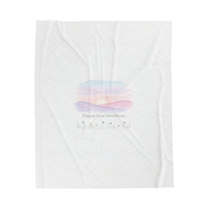Choose Your Intentions Blanket | intention sticker, gentle resolution art