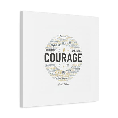 Courage Word Cloud Canvas | Fresh-Start Minimalism art print
