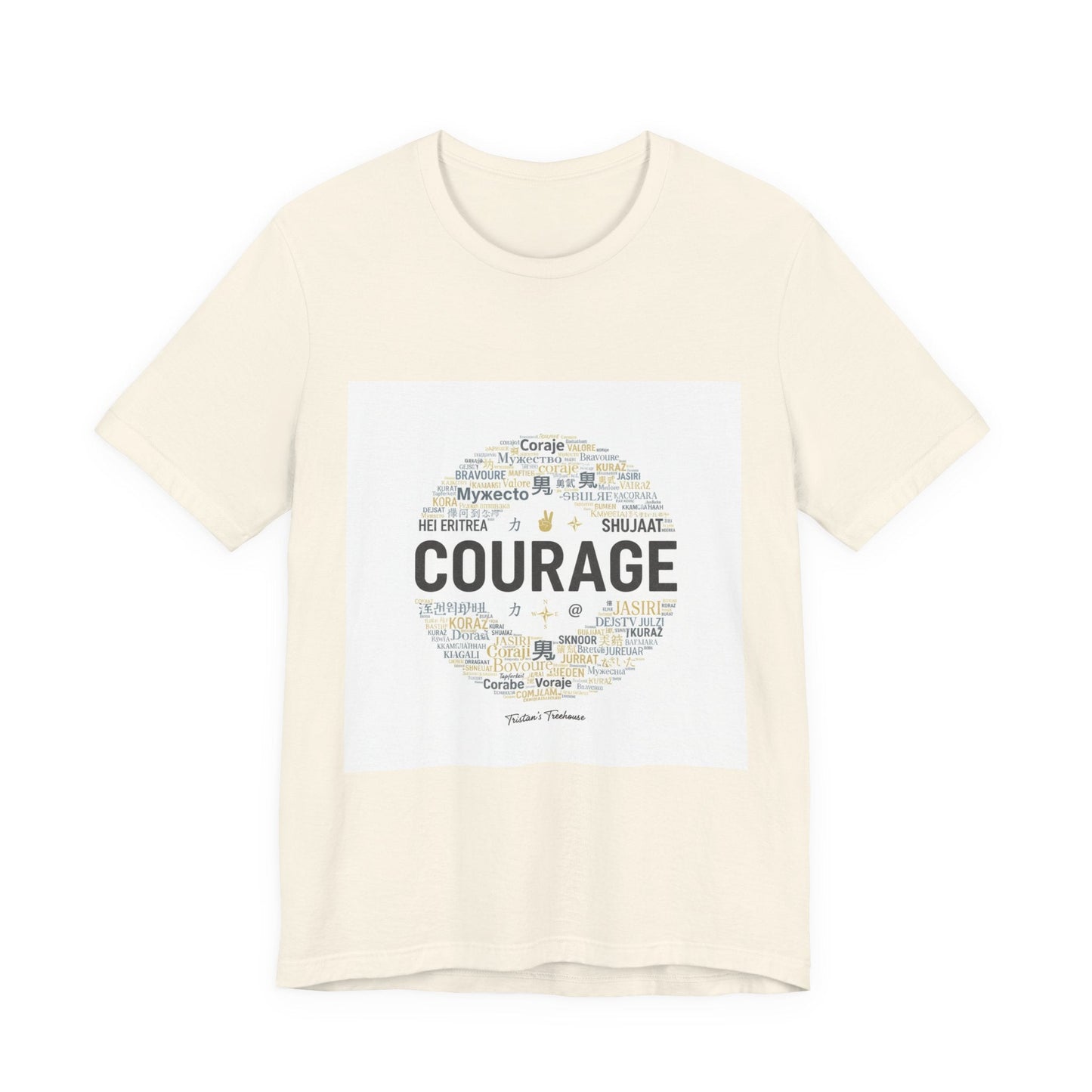 Courage Minimal Wordcloud Tee | Fresh-Start Minimalism, New Page Apparel