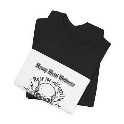Heavy Metal Wellness Skull Tee | metal font shirt, gothic wellness quote
