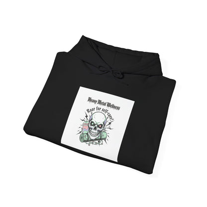 Heavy Metal Wellness Skull Hoodie | metal font shirt, gothic wellness quote