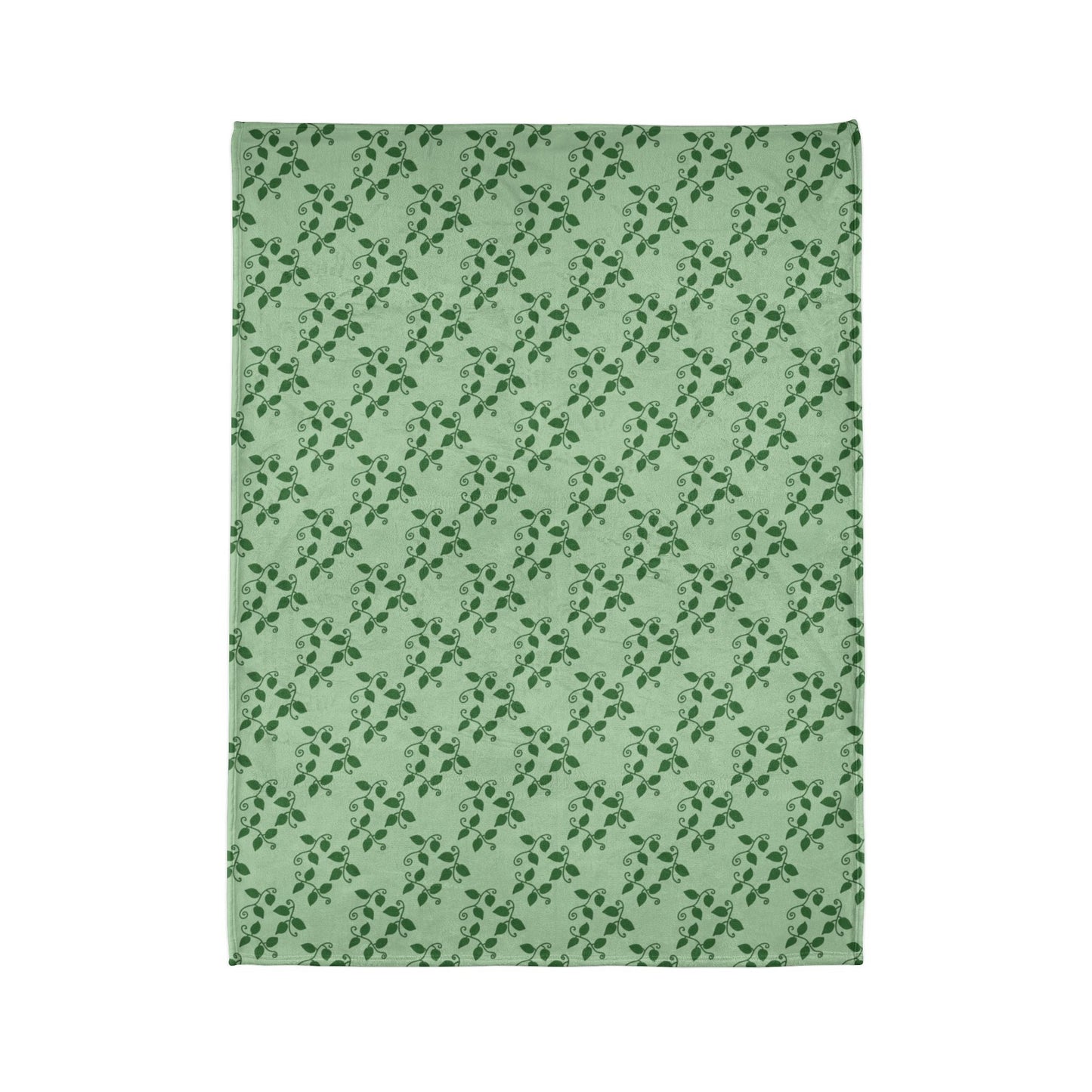 Pothos Pattern Cozy Fleece Throw Blanket