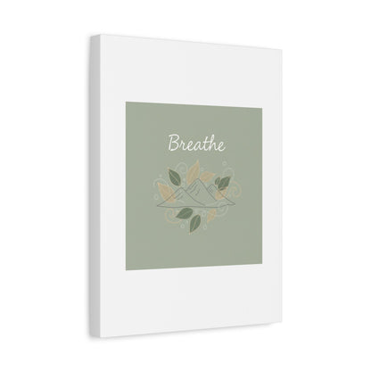 Breathe Mountain Line Canvas | Nature Symbols, Minimal Forest Wall Art