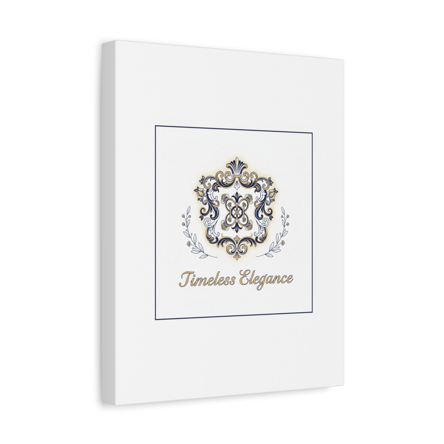 Ornate Brooch Emblem Canvas | Vintage Formalwear Accents, Baroque Print