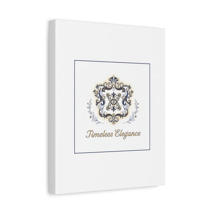 Ornate Brooch Emblem Canvas | Vintage Formalwear Accents, Baroque Print