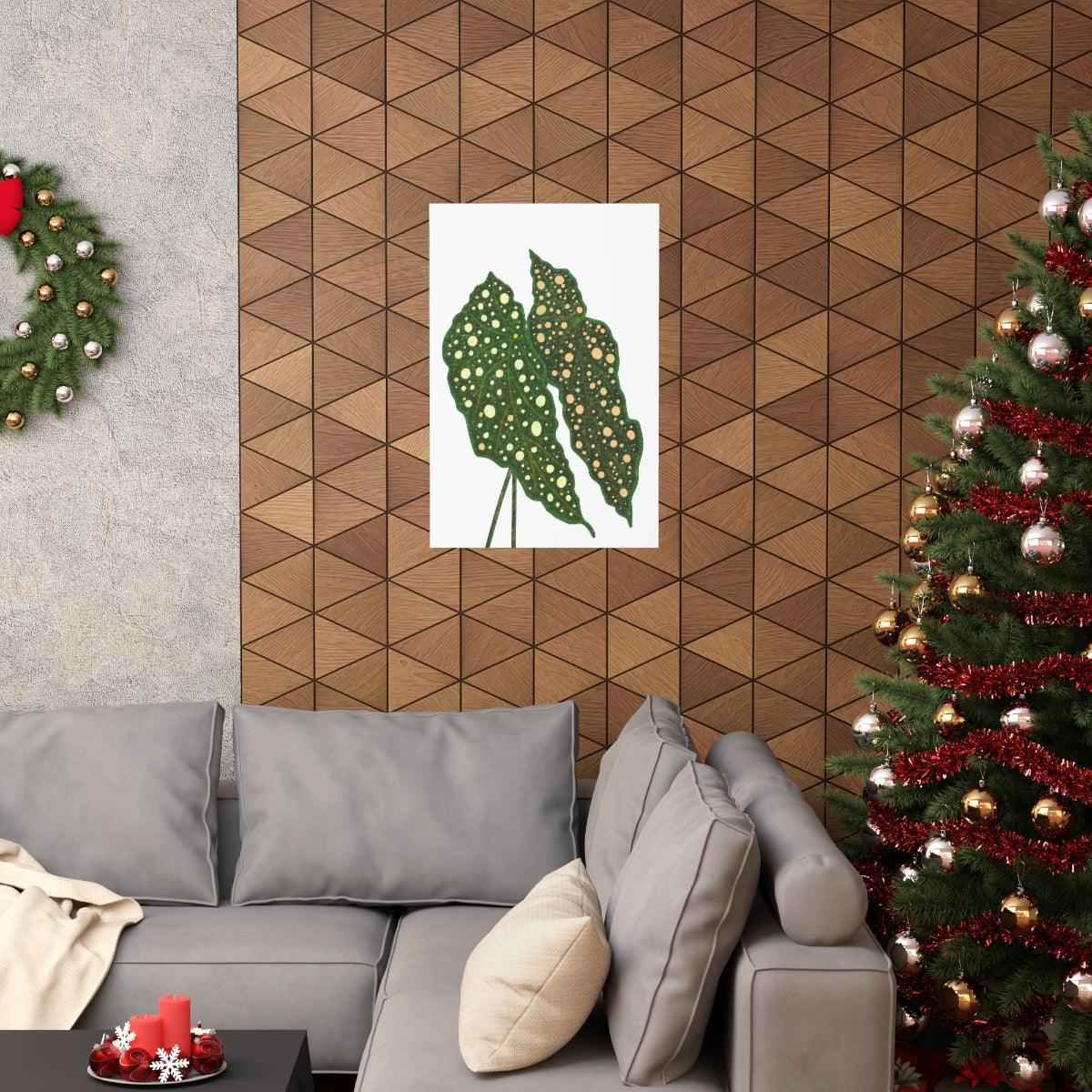 Begonia Maculata Botanical Print – Unframed Wall Art