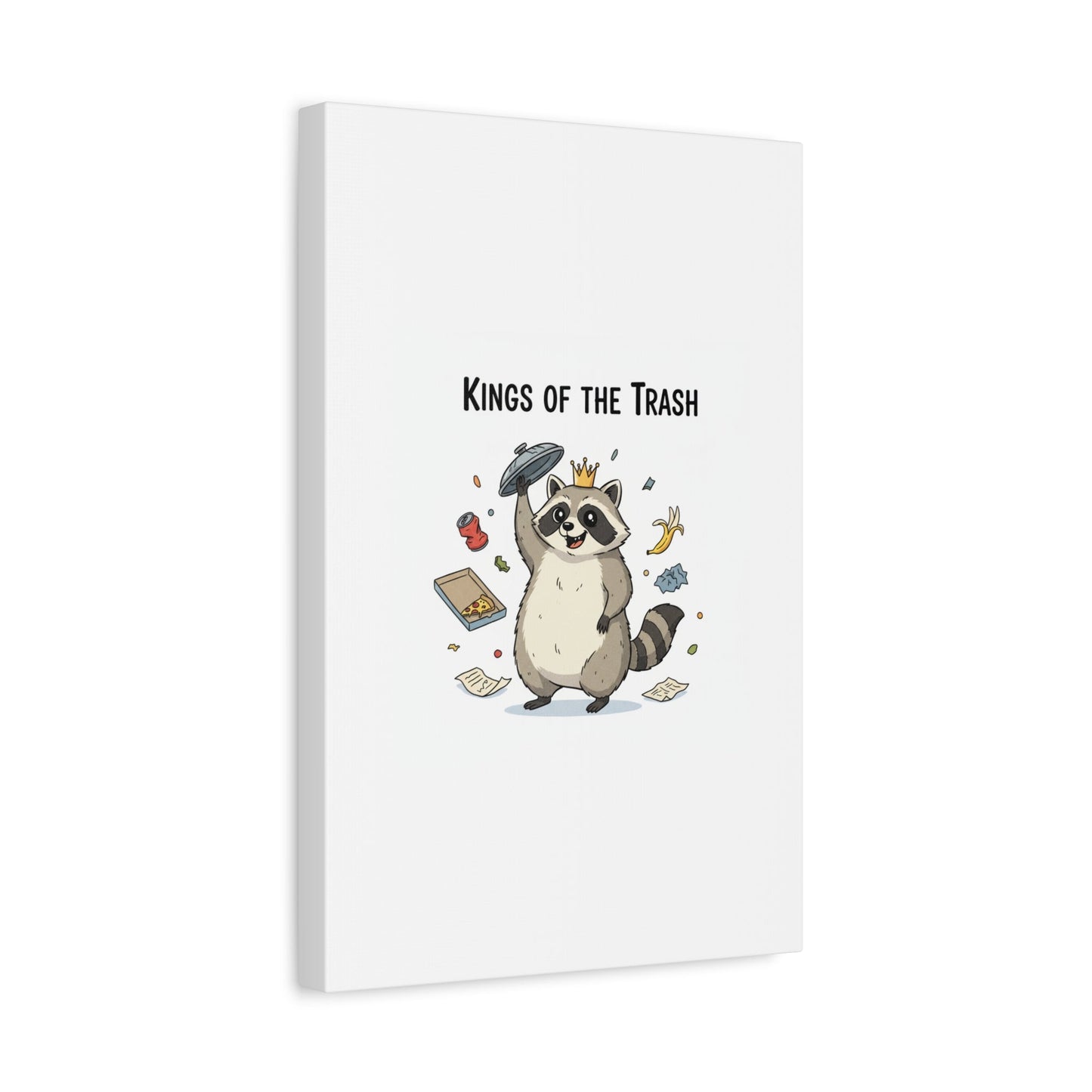 Kings of the Trash Canvas, Raccoon Doodle | Trash Panda, Goofy Critter Art