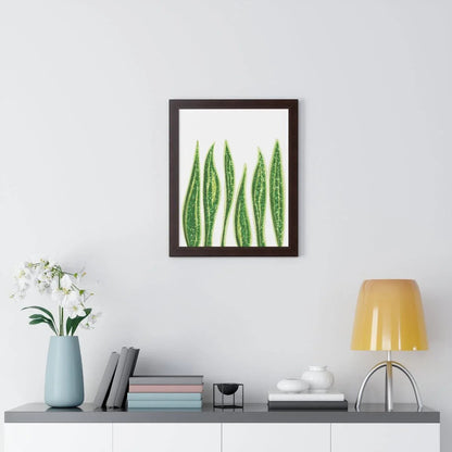 Snake Plant Framed Print – Botanical Wall Art