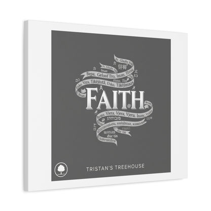 handwritten faith ribbon Canvas | sketch aesthetic, doodle design
