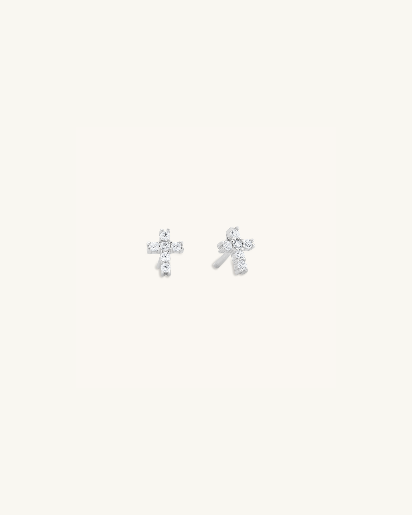 Cross Flat Back Studs