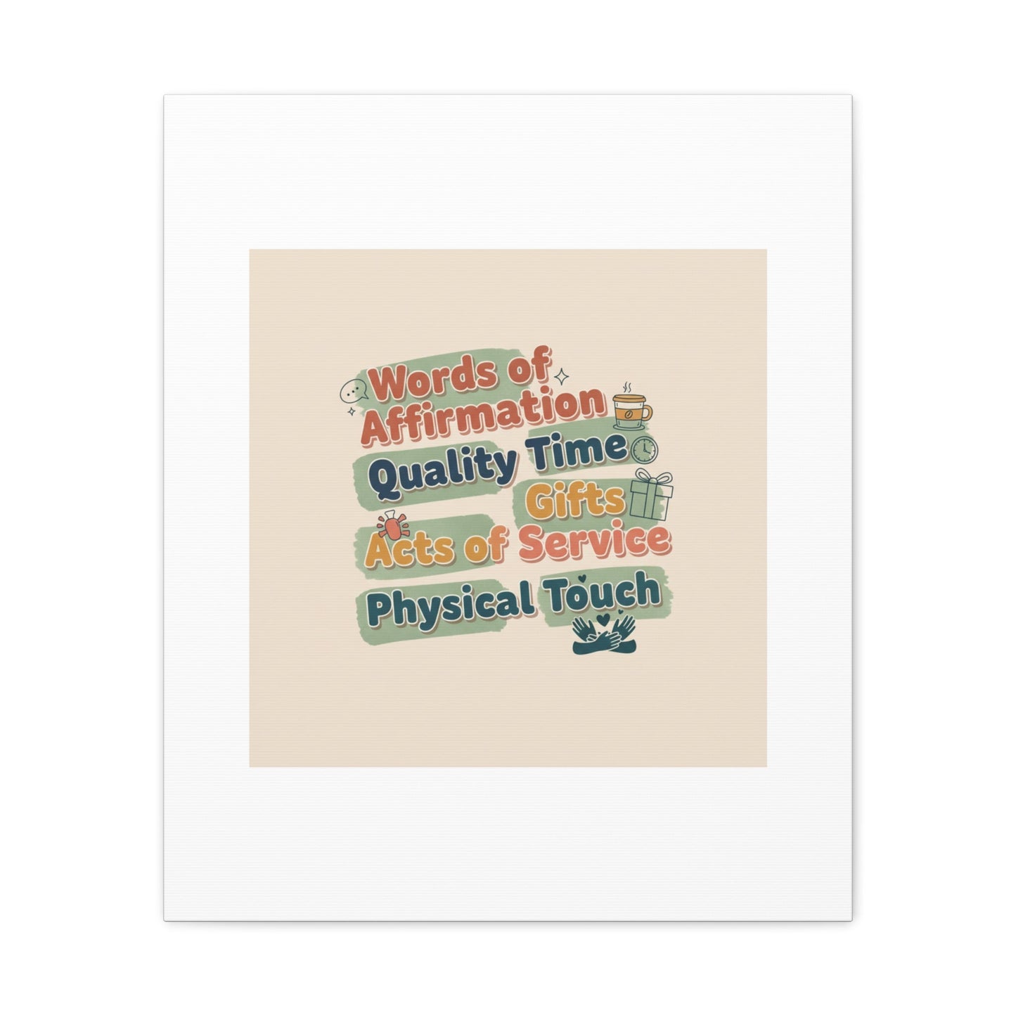 Love Languages List Matte Canvas Wall Art | love language meme, relationship humor