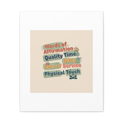 Love Languages List Matte Canvas Wall Art | love language meme, relationship humor