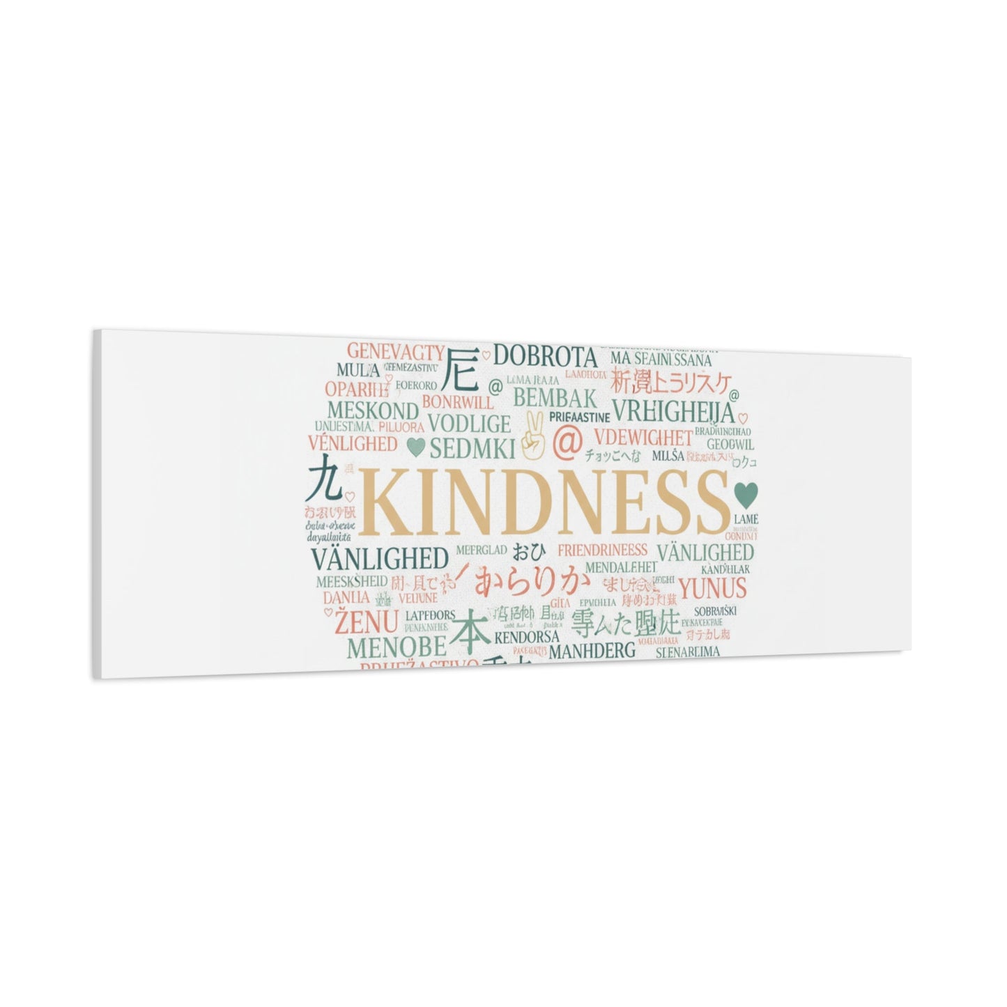 Kindness Word Cloud Canvas | Fresh Start Minimalist Wall Art