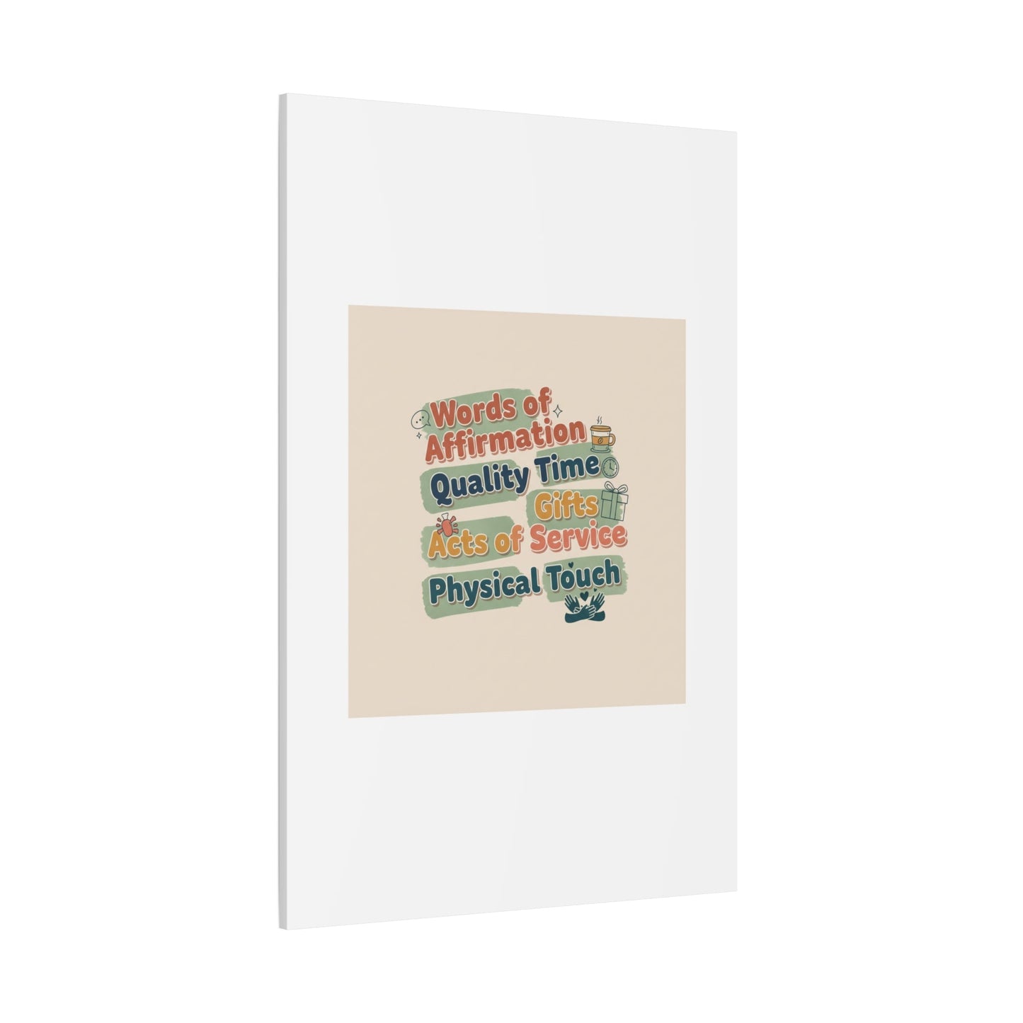 Love Languages List Matte Canvas Wall Art | love language meme, relationship humor