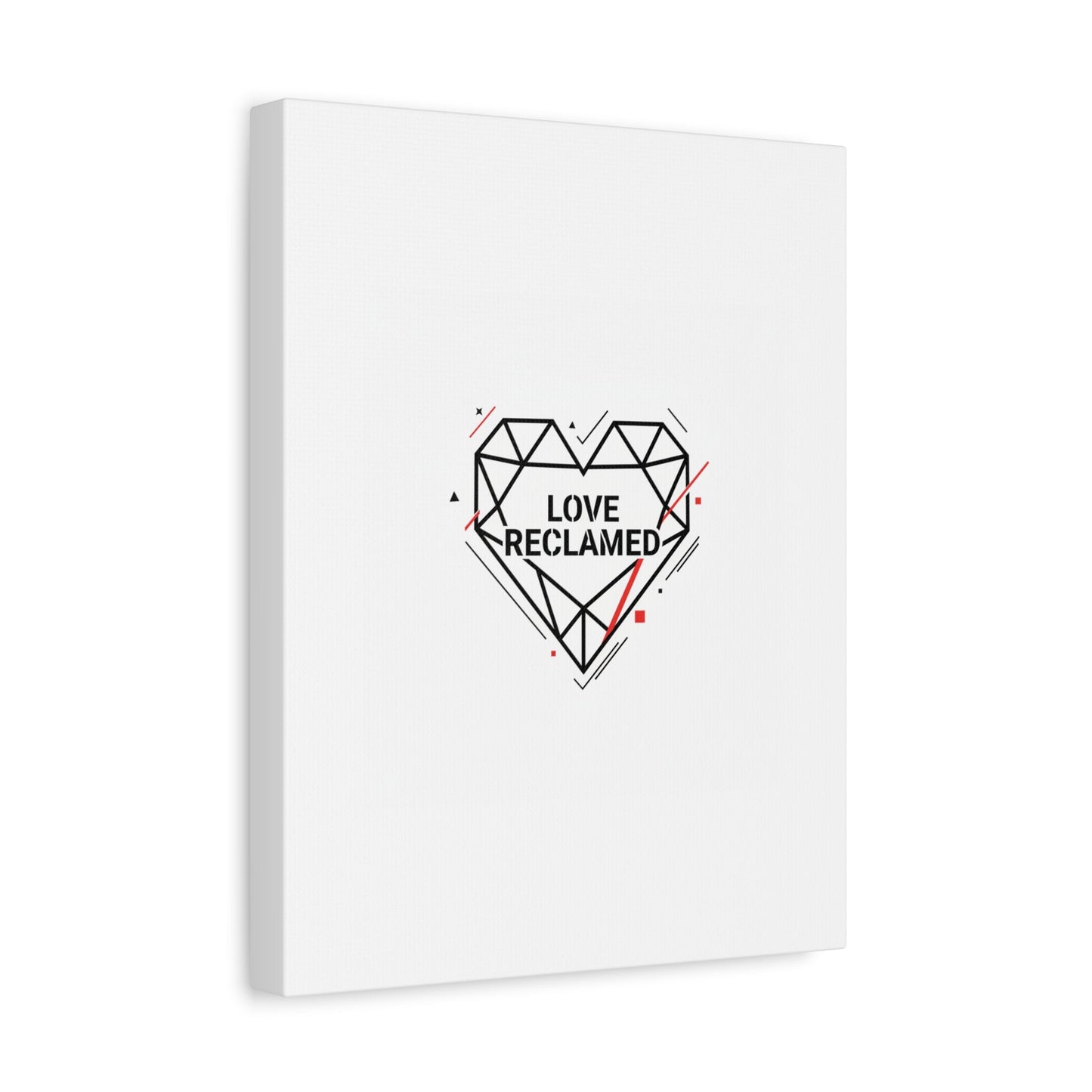 Love Reclaimed Canvas | modern heart design, minimalist love icon