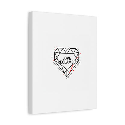 Love Reclaimed Canvas | modern heart design, minimalist love icon