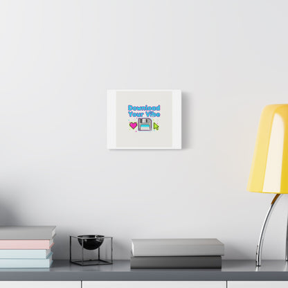 Download Your Vibe Canvas | Y2K Retro Tech, Pixel Floppy Disk Poster