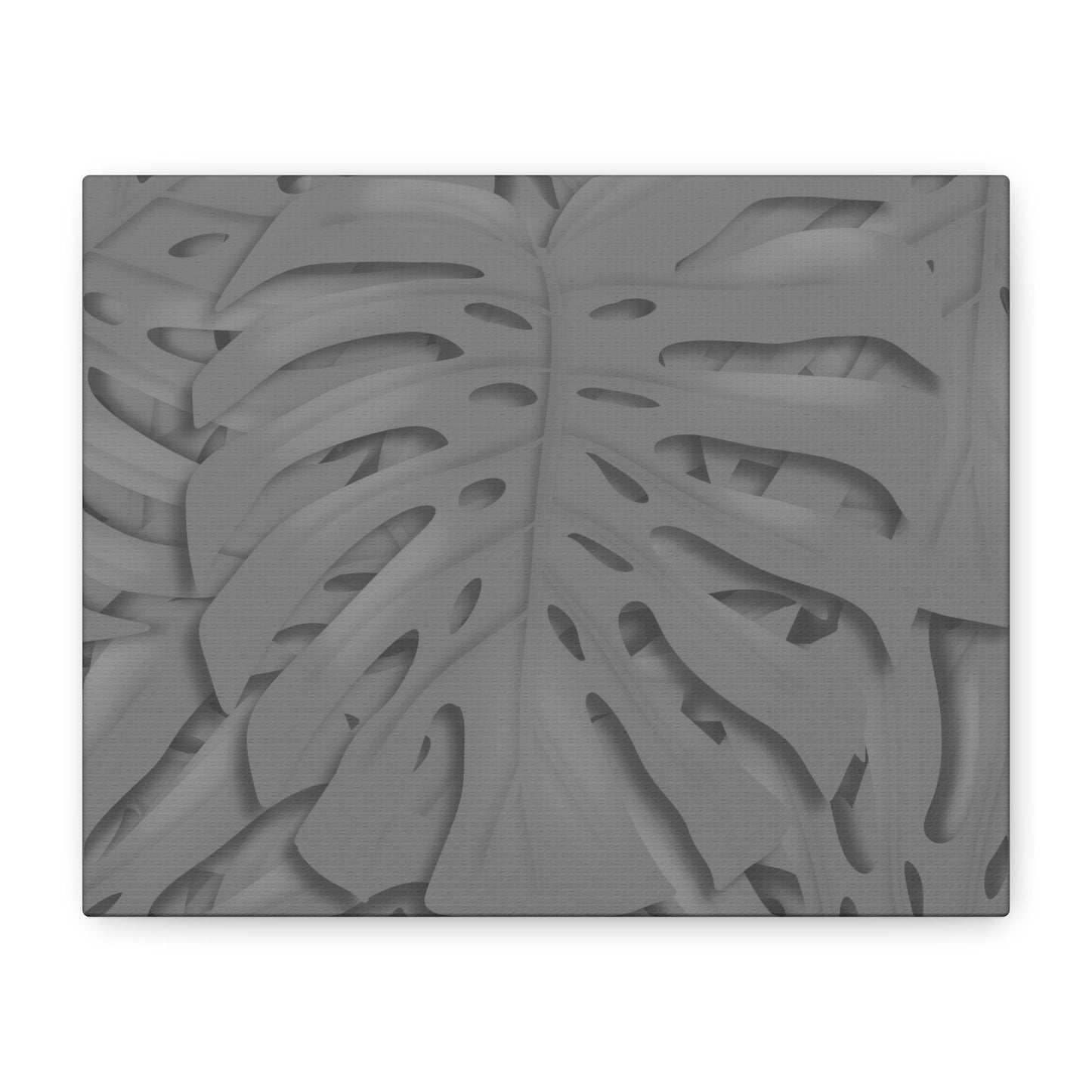 Grey Monstera Canvas Print – Botanical Wall Art
