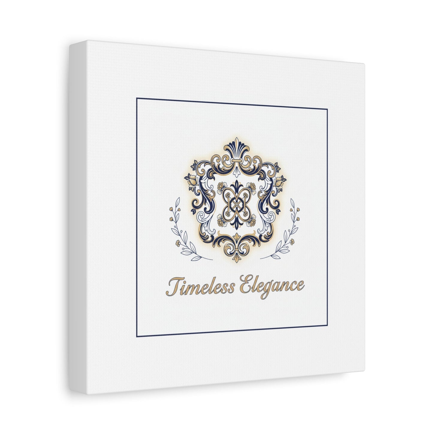 Ornate Brooch Emblem Canvas | Vintage Formalwear Accents, Baroque Print