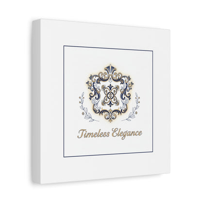 Ornate Brooch Emblem Canvas | Vintage Formalwear Accents, Baroque Print