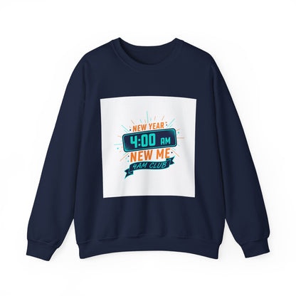 New Year 4:00 AM New Me Crewneck Sweatshirt | Holiday Apparel, Festive Sweater Look