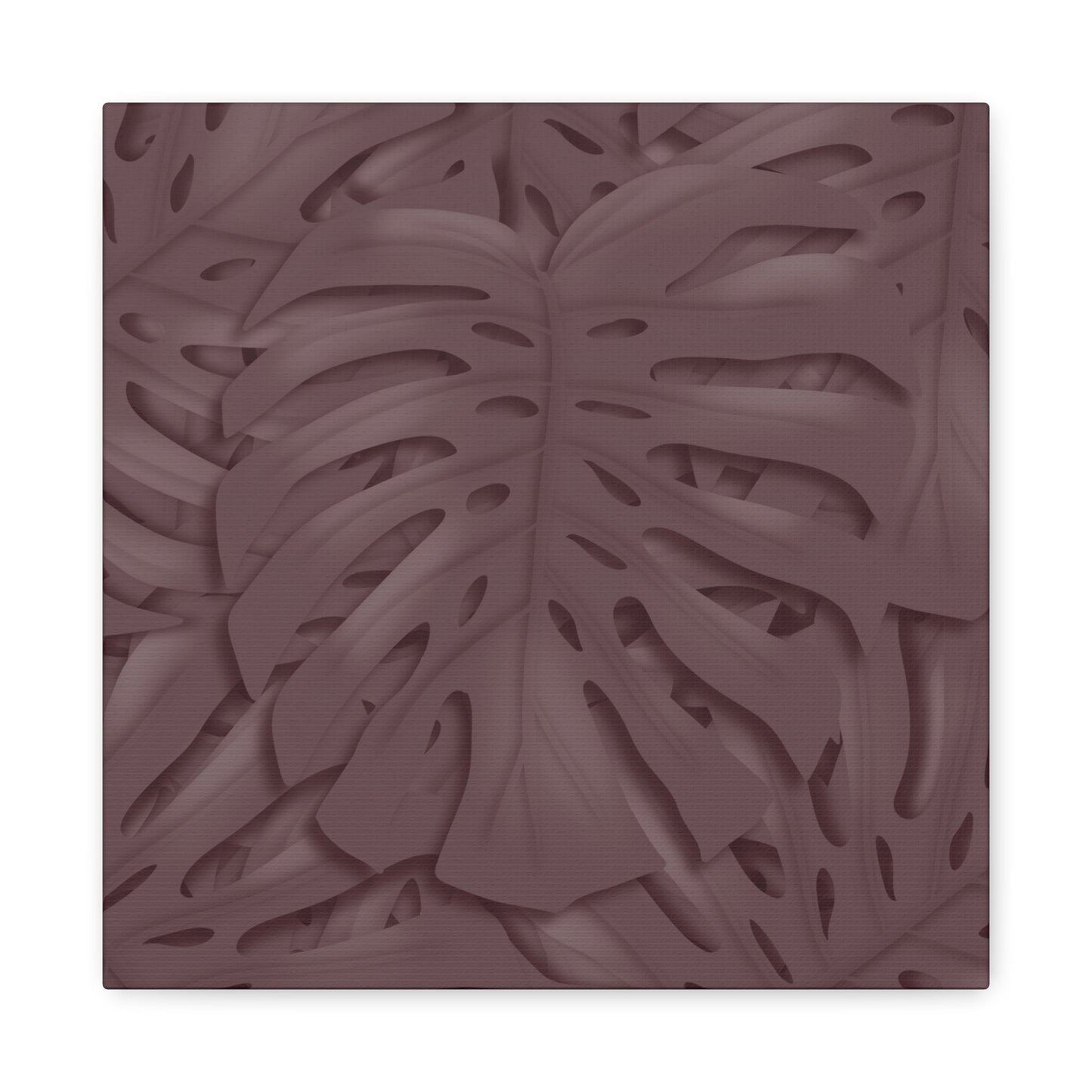 Merlot Monstera Canvas Print – Botanical Wall Art