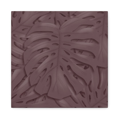 Merlot Monstera Canvas Print – Botanical Wall Art