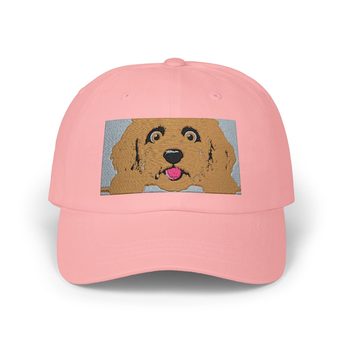 Dad Cap — Happy Golden Retriever Embroidered Patch Hat