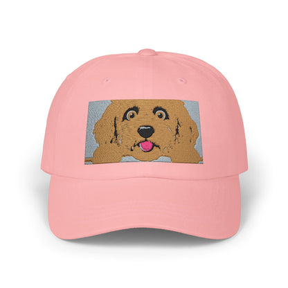 Dad Cap — Happy Golden Retriever Embroidered Patch Hat