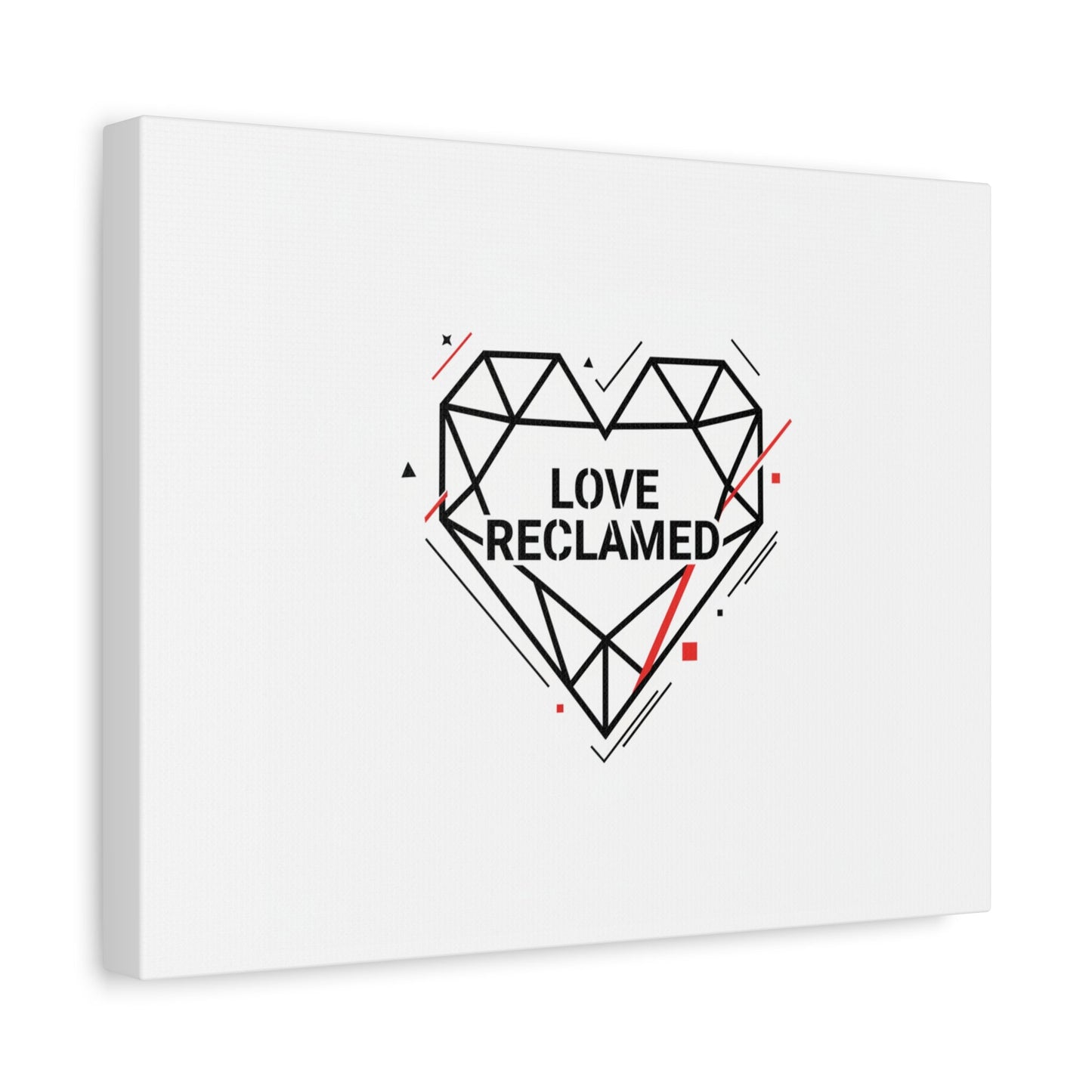 Love Reclaimed Canvas | modern heart design, minimalist love icon