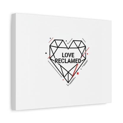 Love Reclaimed Canvas | modern heart design, minimalist love icon
