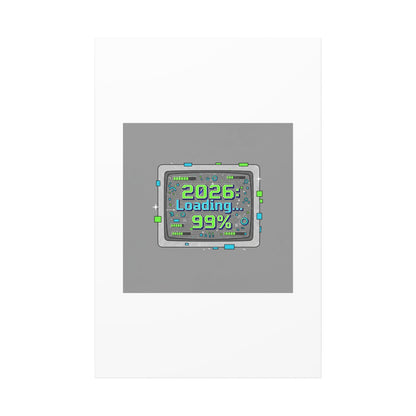2026 Loading 99% Canvas | NYE countdown, retro system interface