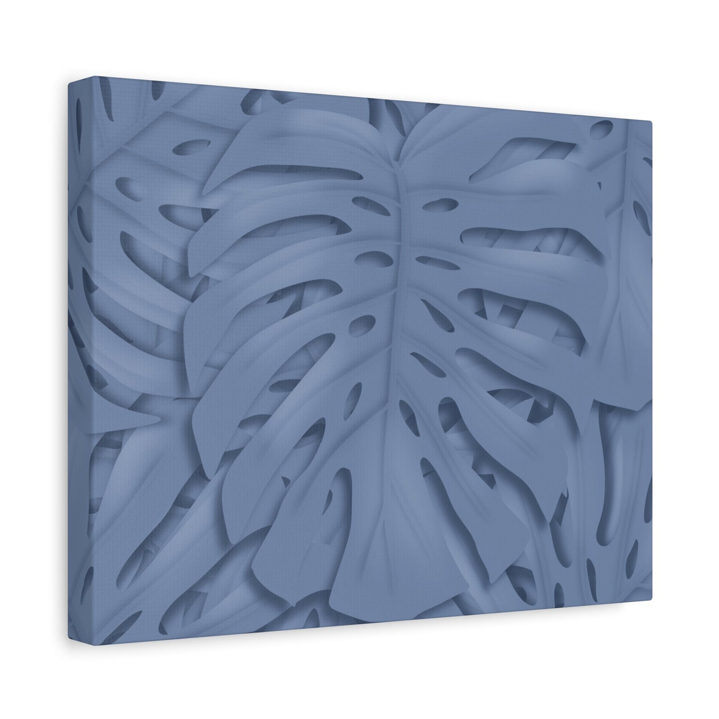 Blue Monstera Canvas Print – Botanical Wall Art
